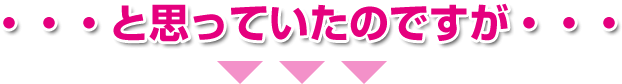 と思っていたのですが